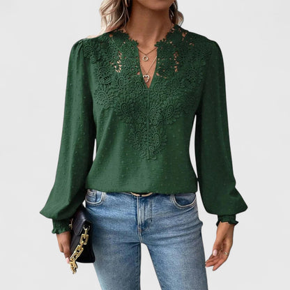 Catherine – Elegante Bluse mit V-Ausschnitt