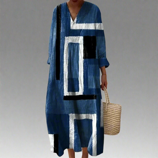 Leah - Elegantes geometrisches Kleid
