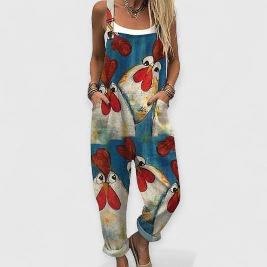 Alice - Vintage Weitbeiniger Jumpsuit